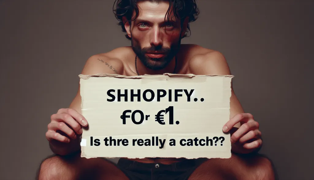 shopify à 1€ : y a t il vraiment un piège ?