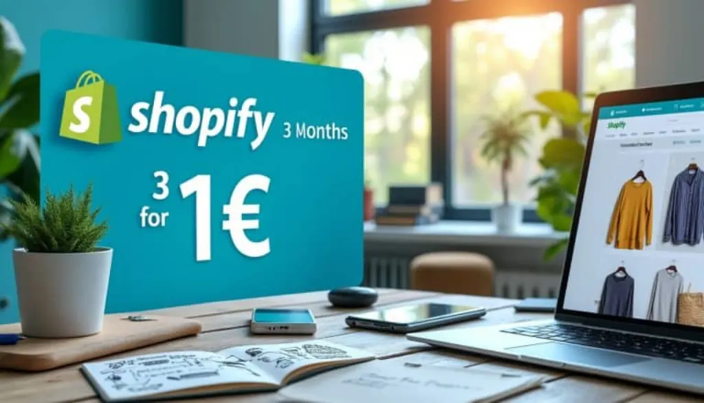 profitez de l'offre exceptionnelle shopify : 3 mois d'abonnement à seulement 1€ ! lancez votre boutique en ligne sans vous ruiner et découvrez toutes les fonctionnalités de la plateforme.